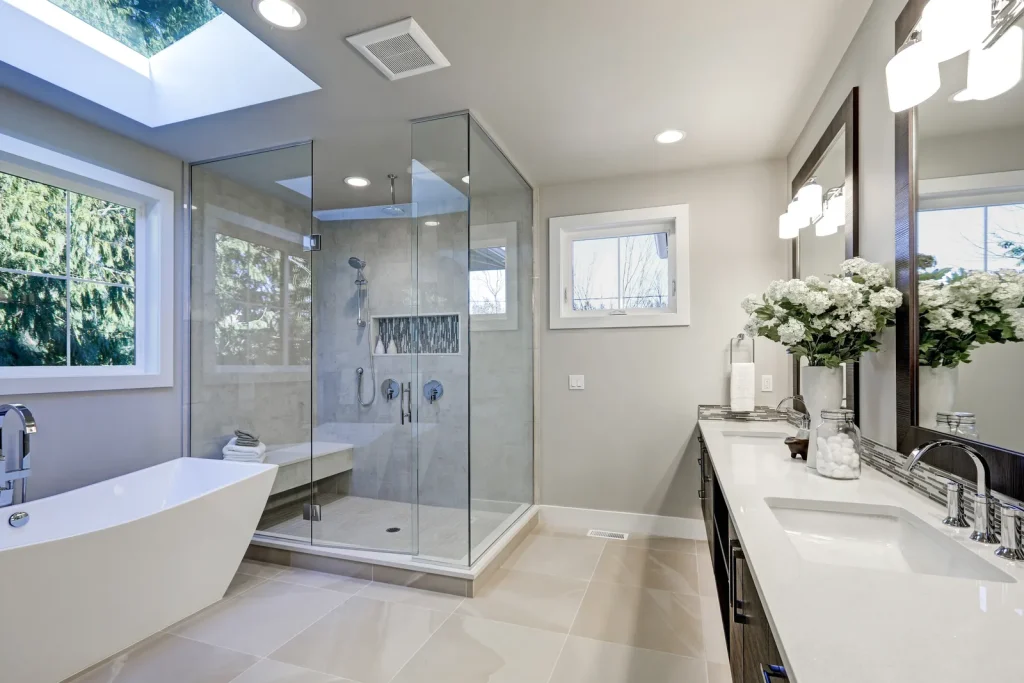 how to remodel a bathroom with a window in the shower